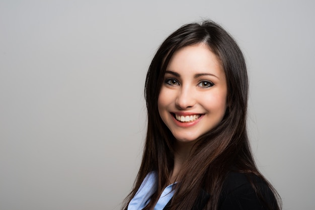 Portrait of a young smiling woman