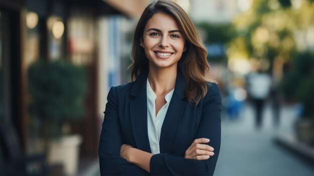 笑顔の若い女性の肖像画