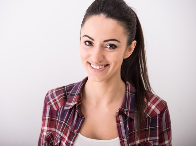 Portrait of a young smiling woman