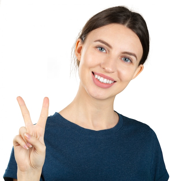 Portrait of a young smiling woman