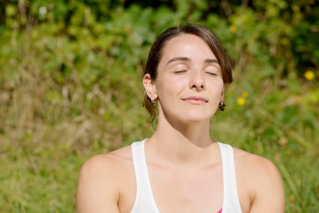 Portrait of young sporty woman