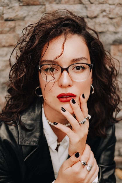 Portrait of young woman looking away