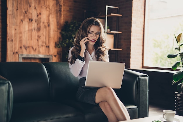 Portrait young woman at office