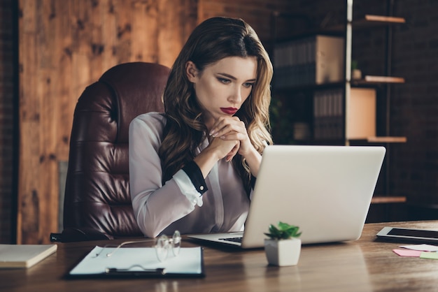 Portrait young woman at office