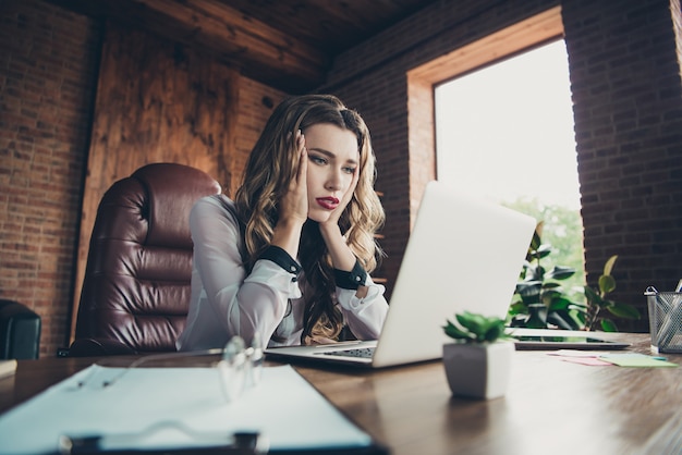 Portrait young woman at office