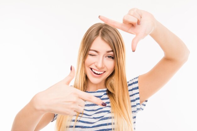 Portrait of a young woman smiling