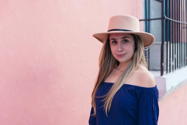 Portrait Of Young Woman Wearing Hat