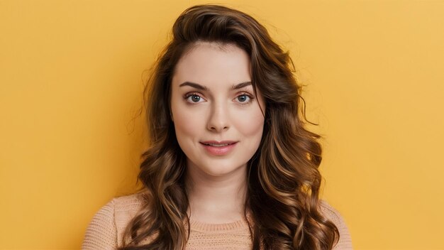 Photo portrait young woman with attitude on white