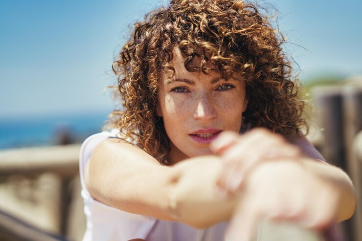 Portrait of young woman with eyes closed