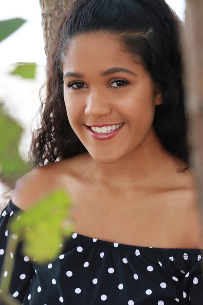 Photo portrait of young woman