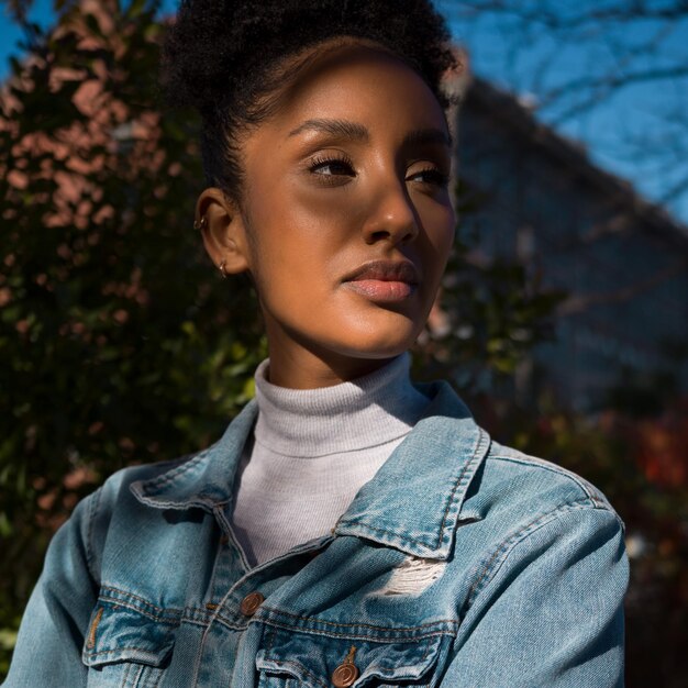 Photo portrait of young woman