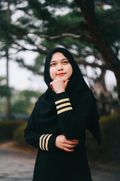 Photo portrait of young woman