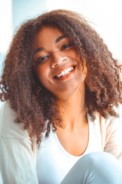 Photo portrait of young woman