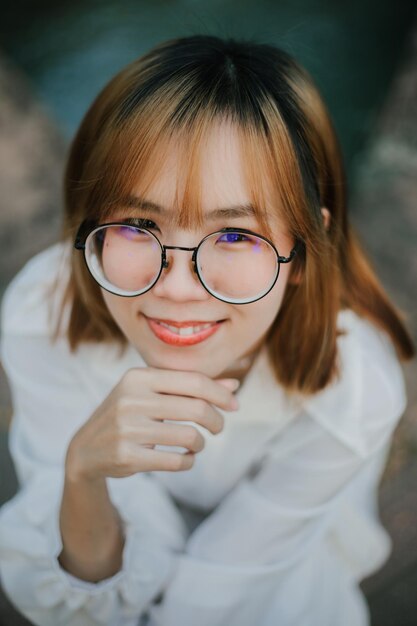 Photo portrait of young woman