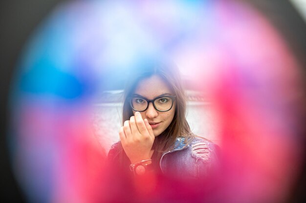 Photo portrait of young woman