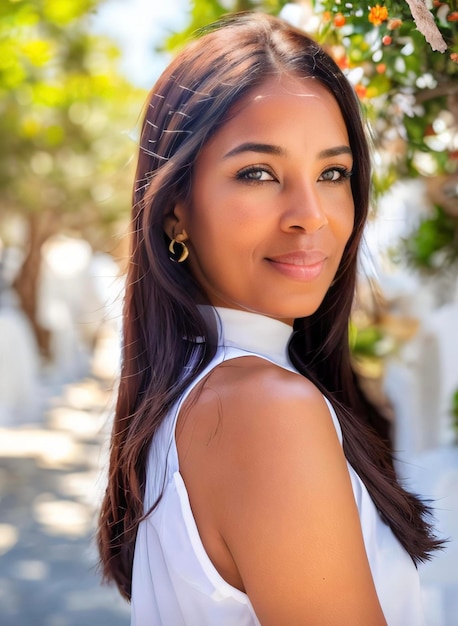 Photo portrait of young woman