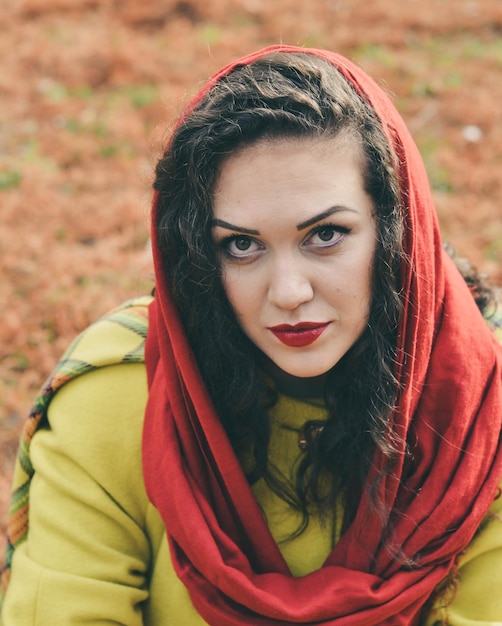 Photo portrait of young woman