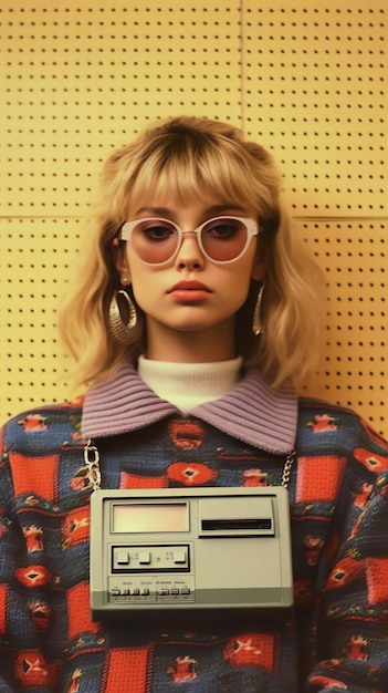 Photo portraits of 90's retro clothing