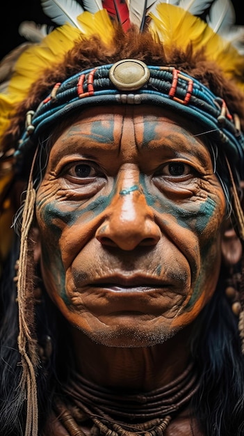 The portraits of indigenous tribes in the Amazon rainforest capture intimate moments that convey a deep emotional connection to their heritage