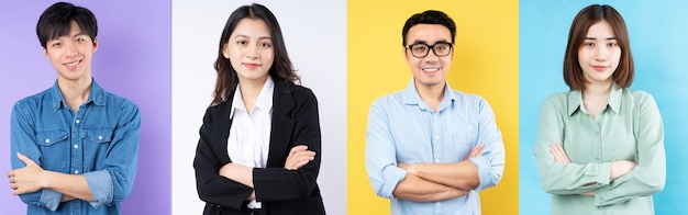 Portraits of young business people