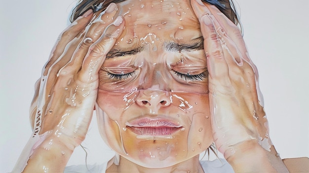 Portrayal of Emotional Discomfort in Watercolor 2