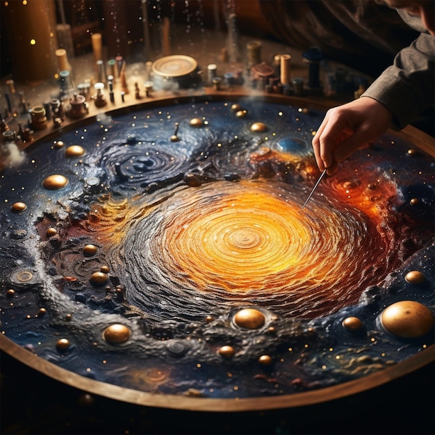 Photo portraying the cosmic soup of particles