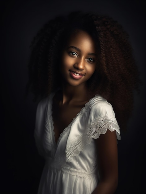 Portret van Afro Beauty Pretty Woman