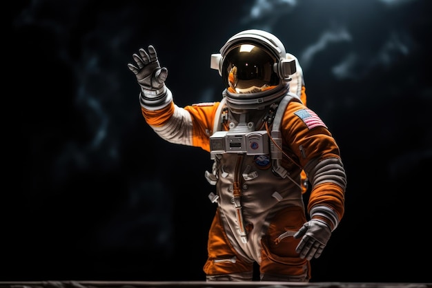 Portret van astronaut in de ruimte Generatieve AI