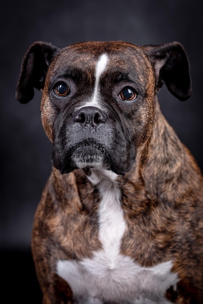 portret van de bokserhond