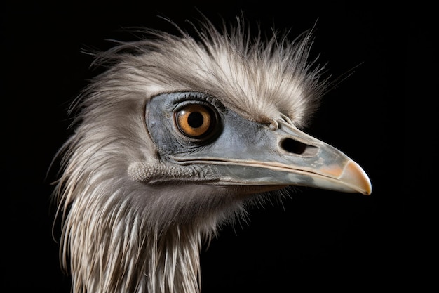 Portret van de emu van dichtbij