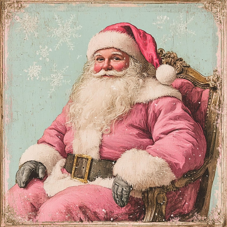 Foto portret van de gelukkige kerstman met een kerstbrief