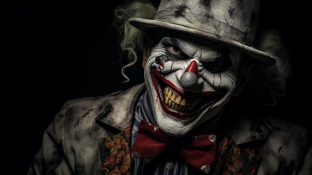 Foto portret van de halloween clown