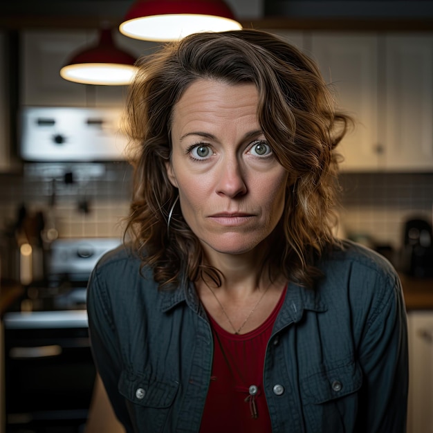 Foto portret van een 45-jarige vrouw