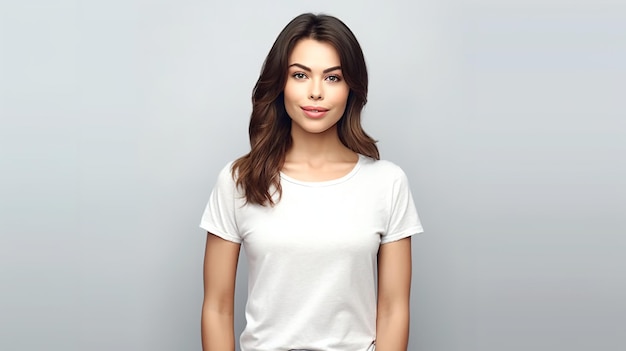 Portret van een aantrekkelijke positieve vrouw