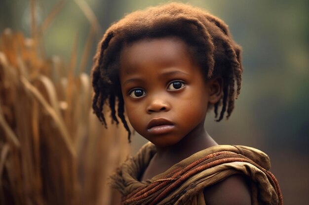 Portret van een Afrikaans meisje met dreadlocks