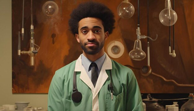 Portret van een Afro-Amerikaanse arts