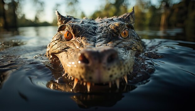 portret van een alligator