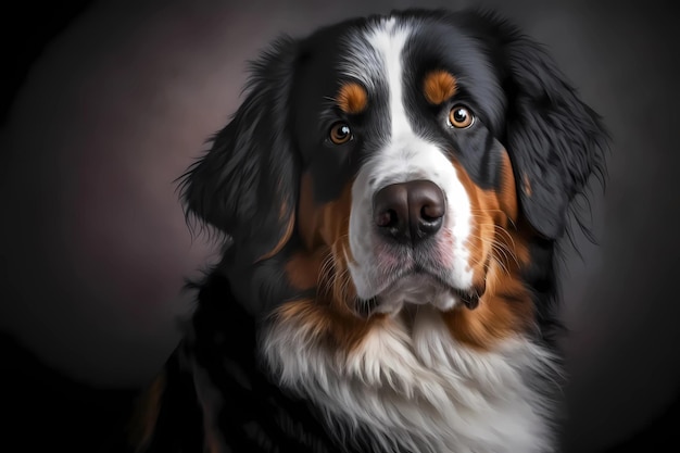 Portret van een Bernese berghond Generatief ai-ontwerp