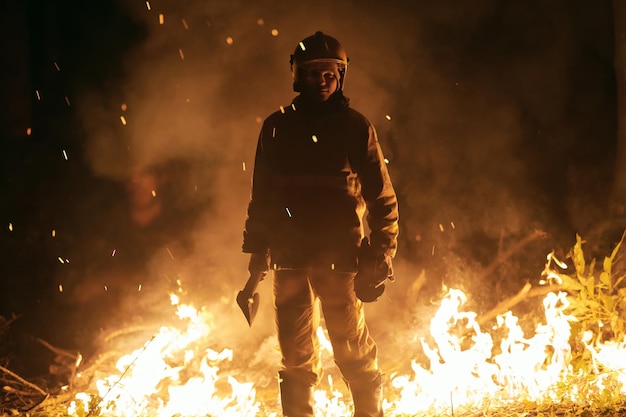 portret van een brandweerman