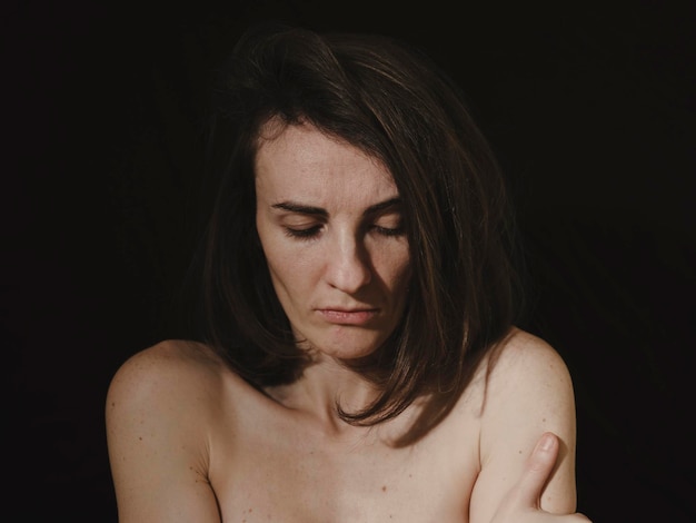 Portret van een depressieve vrouw