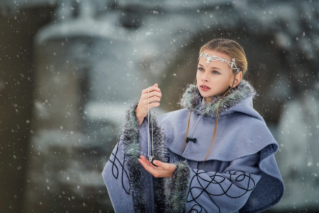 Portret van een elf van het sprookjesmeisje