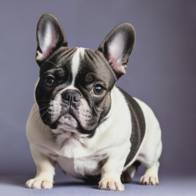 Foto portret van een franse bulldog