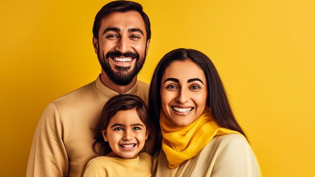 portret van een gelukkige familie uit het Midden-Oosten