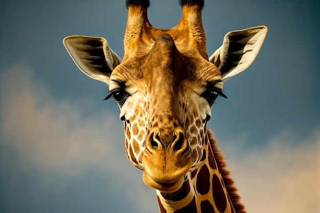 portret van een giraf in safari