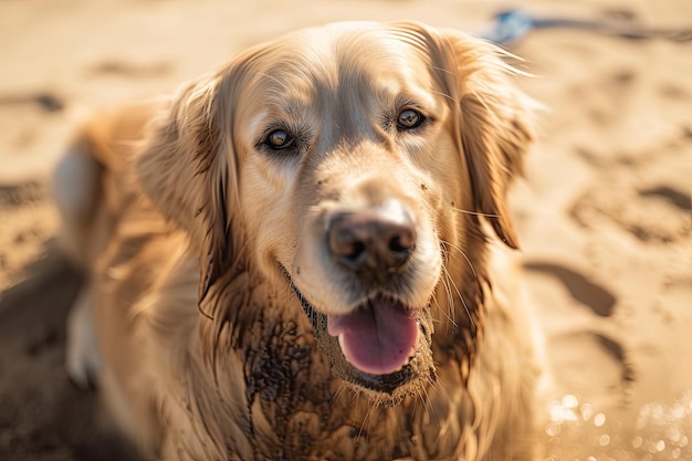 Portret van een Golden Retriever Dog39s Gezicht