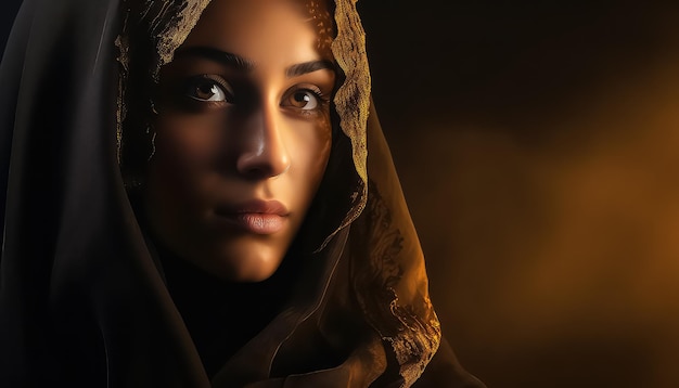 Portret van een Israëlische vrouw met een hoofddoek
