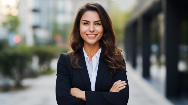 portret van een jonge glimlachende vrouw