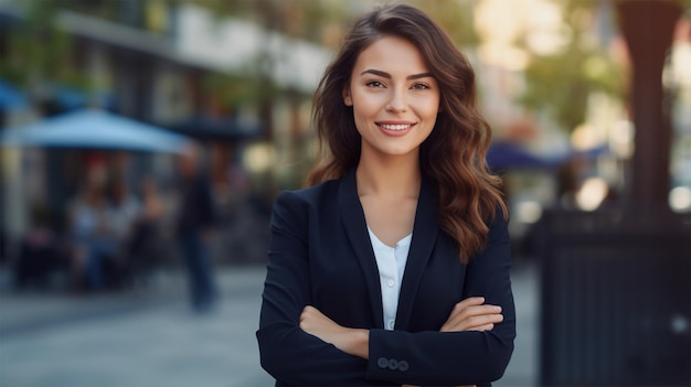 portret van een jonge glimlachende vrouw