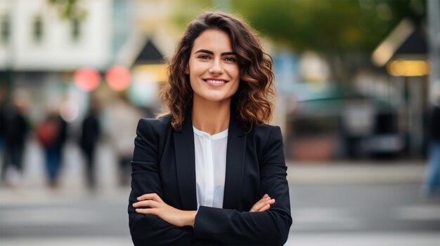 portret van een jonge glimlachende vrouw