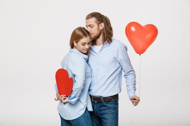 Portret van een jonge man en vrouw